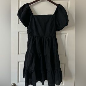 Chelsea and Violet Black Dress with Bow in Medium